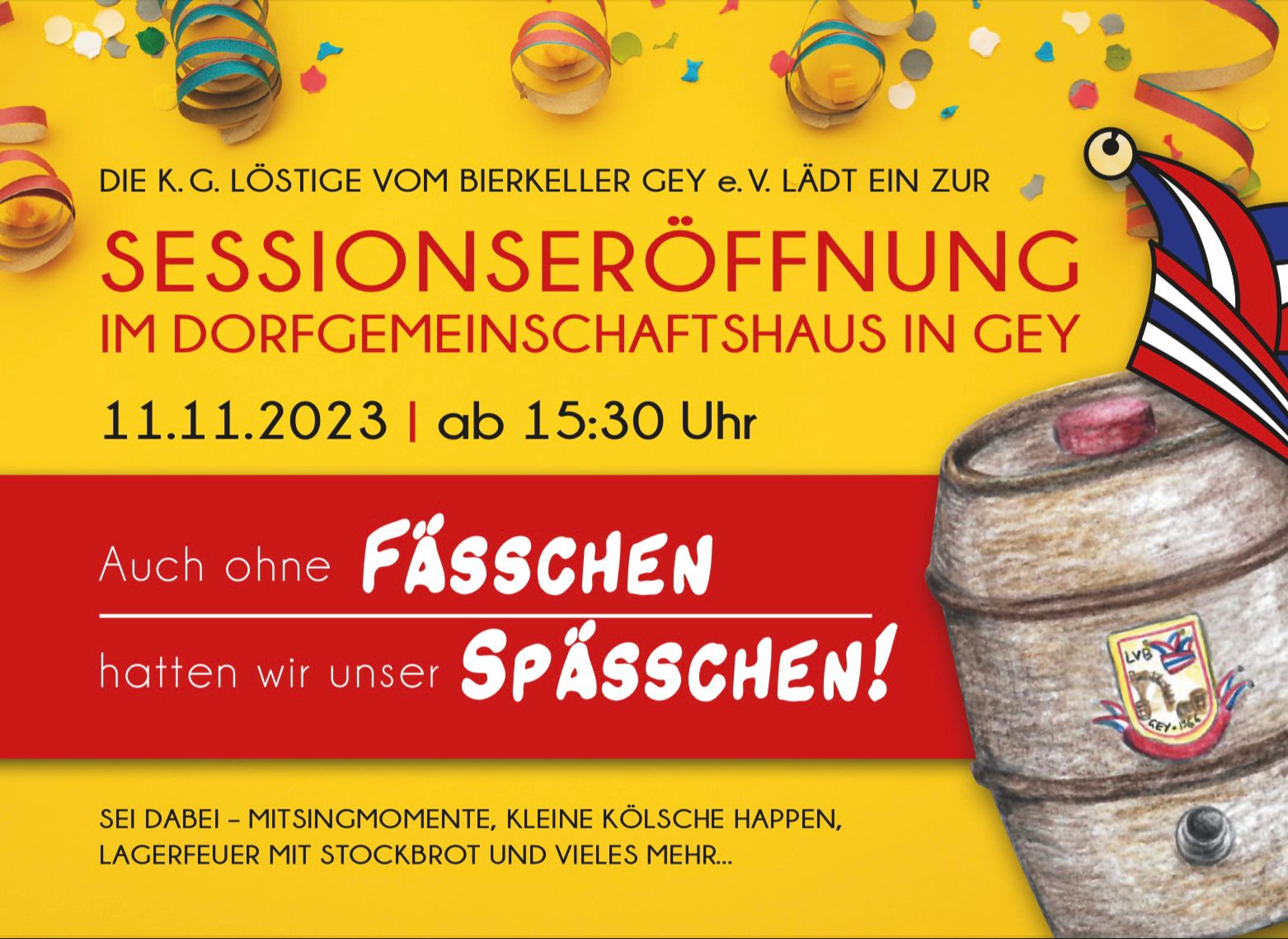 11.11: Saisoneröffnung im Dorfgemeinschaftshaus
