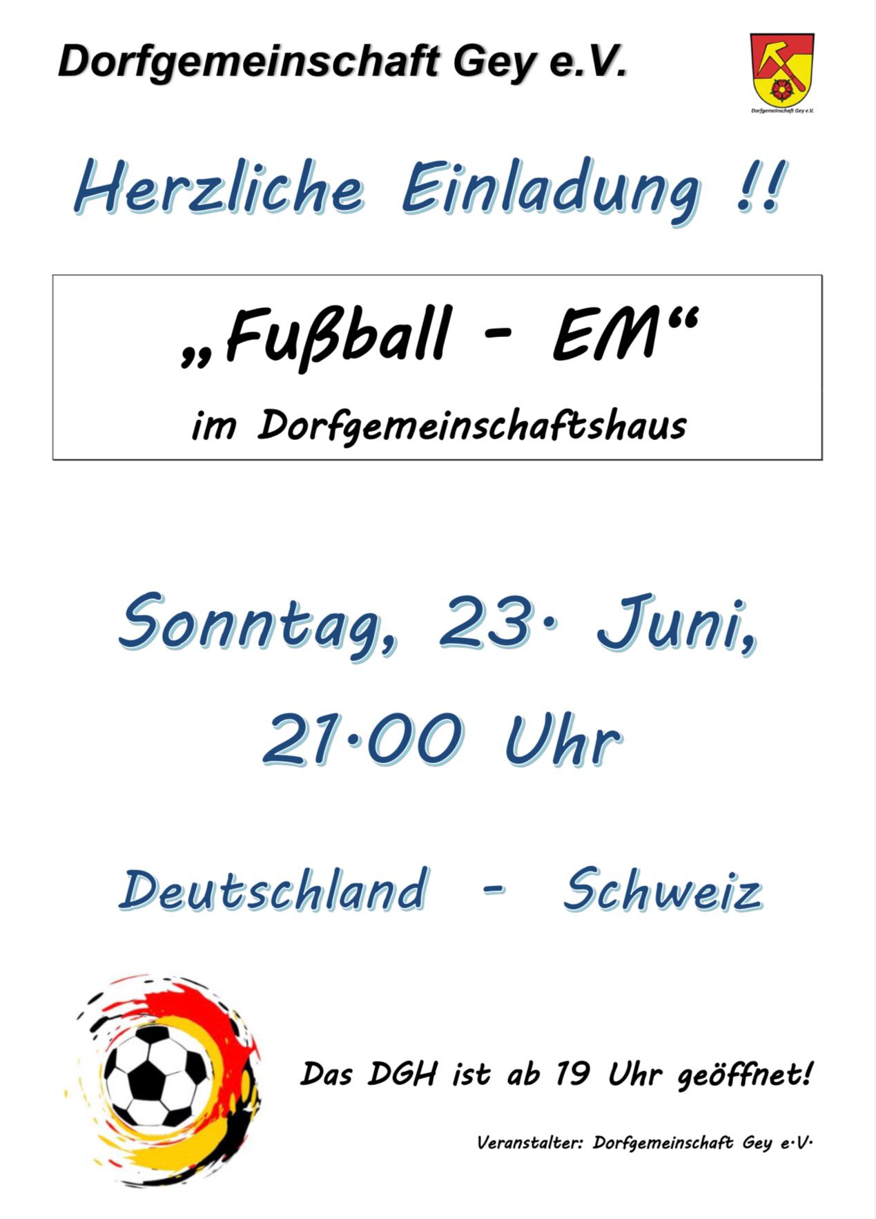 Fußball EM Vorrunde: Deutschland – Schweiz